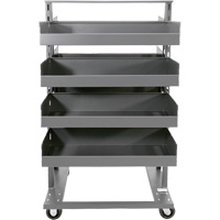Chariot &agrave; cadre en A robuste &agrave; deux c&ocirc;t&eacute;s avec 8 grands plateaux &agrave; rebords, 38" x 30" x 63", Capacit&eacute; 2500 lb Absolute Business Supply