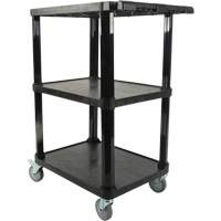 Chariot utilitaire avec tablette plate, 3 tiers, 18-1/8" x 37-3/8" x 27-3/4", Capacit&eacute; 330 lb Absolute Business Supply
