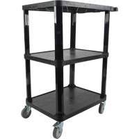 Chariot utilitaire avec tablette plate, 3 tiers, 18-1/8" x 37-3/8" x 27-3/4", Capacit&eacute; 330 lb Absolute Business Supply