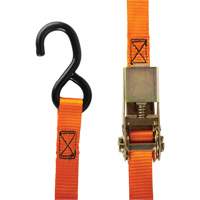 Ratchet Strap, S-Hook, 12' W x 1" L, 2200 lbs. (998 kg) Working Load Limit Absolute Business Supply