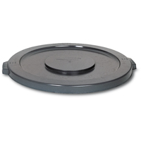 Round Brute&reg; Tops, Flat Lid, Plastic/Polyethylene, Fits Container Size: 15-5/8" Dia. Absolute Business Supply