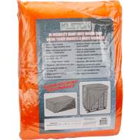 High-Visibility Heavy-Duty Woven Tarp, Polyethylene, Green/Orange, 16' x 20' x 12 mils Absolute Business Supply