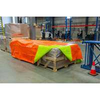 High-Visibility Heavy-Duty Woven Tarp, Polyethylene, Green/Orange, 16' x 20' x 12 mils Absolute Business Supply