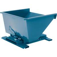 Self-Dumping Hopper, Steel, 3/4 cu.yd., Blue Absolute Business Supply