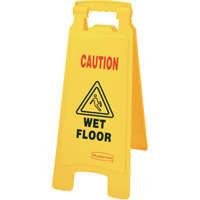 "Wet Floor" Safety Signs, English with Pictogram Absolute Business Supply
