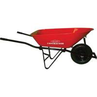 Contractor Wheelbarrow, 6 cu. ft., Steel Tray Absolute Business Supply