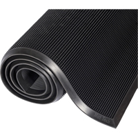 Tapis Mat-A-Dor, Caoutchouc, Grattoir Type, Motif Style pointe de doigt, 2' x 2-2/3', Noir Absolute Business Supply
