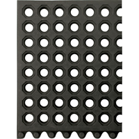 24/Seven&reg; Matting, Rubber, 3' W x 3' L, 5/8" Thick, Black Absolute Business Supply