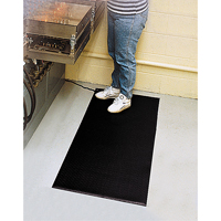 Comfort-King Anti-Static Matting, 2' W x 3' L x 3/8" T, Pebbled, Grey Absolute Business Supply