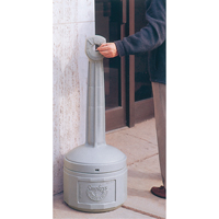 Smokers Cease-Fire&reg; Cigarette Butt Receptacle, Free-Standing, Plastic, 4 US gal. Capacity, 38-1/2" Height Absolute Business Supply