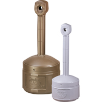 Smokers Cease-Fire&reg; Cigarette Butt Receptacle, Free-Standing, Plastic, 4 US gal. Capacity, 38-1/2" Height Absolute Business Supply