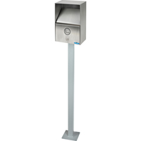 Smoking Receptacles, Wall-Mount, Stainless Steel, 3.3 Litres Capacity, 13-1/2" Height Absolute Business Supply