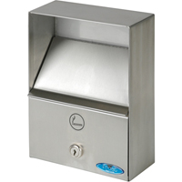 Smoking Receptacles, Wall-Mount, Stainless Steel, 1 Litres Capacity, 9" Height Absolute Business Supply