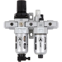 Filtre &agrave; air miniature en deux parties, r&eacute;gulateur et lubrificateur AFRLCM14, 1/4" NPT Absolute Business Supply