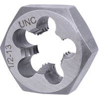 SAE Hex Die, 1" Dia., 1/2"-13NC Thread, Alloy Steel Absolute Business Supply