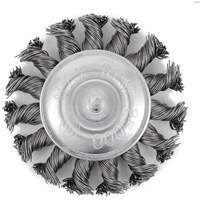 Brosse radiale &agrave; fils nou&eacute;s torsad&eacute;s mont&eacute; sur mandrin EKR275-20, 3", Fils ,02", Tige 1/4" Absolute Business Supply