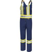 6615T Safety Coveralls, Poly-Cotton, 48 (Tall), Navy Blue Absolute Business Supply