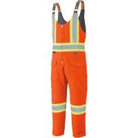 5538 High Visibility Quilted Duck Overalls, Cotton, X-Large, High Visibility Orange Absolute Business Supply