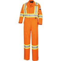 5555 Combinaison de s&eacute;curit&eacute; &agrave; haute visibilit&eacute; ignifuge et anti-arcs &eacute;lectriques, Taille 36, Orange haute visibilit&eacute;, 11 cal/cm² Absolute Business Supply