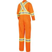5555 Combinaison de s&eacute;curit&eacute; &agrave; haute visibilit&eacute; ignifuge et anti-arcs &eacute;lectriques, Taille 36, Orange haute visibilit&eacute;, 11 cal/cm² Absolute Business Supply