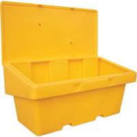 Salt Sand Container SOS, With Hasp, 72" x 36" x 36", 36 cu. Ft., Yellow Absolute Business Supply