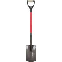Heavy-Duty Shovels, Fibreglass, Carbon Steel Blade, D-Grip Handle, 30-1/2" Long Absolute Business Supply