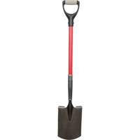 Heavy-Duty Shovels, Fibreglass, Carbon Steel Blade, D-Grip Handle, 30-1/2" Long Absolute Business Supply
