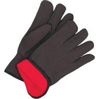 Classic Jersey Gloves, One Size, Black, Red Fleece, Slip-On Absolute Business Supply
