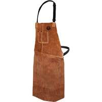 Tablier de soudage en cuir, Salopette, 36" lo, Brun Absolute Business Supply