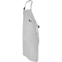 Tablier de soudage en cuir, Salopette, 52" lo, Gris perle Absolute Business Supply