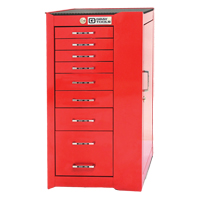 Armoire mobile de s&eacute;rie PRO+, 8 tiroirs, 19" la x 19" p x 36-1/2" h, Rouge Absolute Business Supply