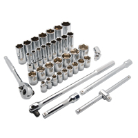 Jeu de douilles SAE, 38 Mcx, Prise de 1/2", Profond Absolute Business Supply