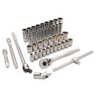 Jeu de douilles m&eacute;triques, 43 Mcx, Prise de 1/2", Profond Absolute Business Supply