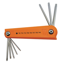 Folding Hex Key Set, 8 Pcs., Torx&reg; Absolute Business Supply