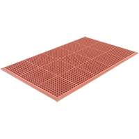 Tapis de s&eacute;rie Competitor, &agrave; fentes, 3' x 5' x 7/8", Orange, Caoutchouc naturel Absolute Business Supply