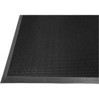 Tapis Gritstop Fingermat, Caoutchouc, Grattoir Type, Motif Textur&eacute;, 2' x 2-2/3', Noir Absolute Business Supply