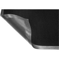 Tapis Gritstop Fingermat, Caoutchouc, Grattoir Type, Motif Textur&eacute;, 2' x 2-2/3', Noir Absolute Business Supply