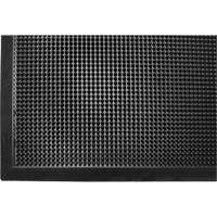 Tapis Gritstop Fingermat, Caoutchouc, Grattoir Type, Motif Textur&eacute;, 2' x 2-2/3', Noir Absolute Business Supply