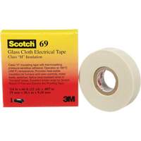 Scotch&reg; Glass Cloth Tape, 19 mm (3/4") W x 20 m (66') L, 7 mils, White Absolute Business Supply