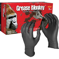 Grease Monkey&reg; Disposable Gloves, Large, Nitrile, 5-mil, Powder-Free, Black Absolute Business Supply