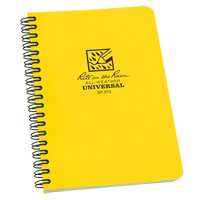 Carnet de notes de poche &agrave; spirale lat&eacute;rale, Couverture souple, Jaune, 64 Pages, 4-5/8" , 7"  Absolute Business Supply