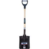 Heavy-Duty Square Shovel, Hardwood, Carbon Steel Blade, D-Grip Handle, 30" Long Absolute Business Supply