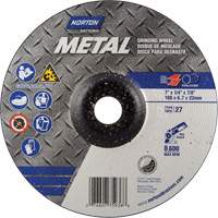 Depressed Centre Metal Grinding Wheels, 7" x 1/4", 7/8" Arbor, Aluminum Oxide, Type 27 Absolute Business Supply