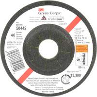 Green Corps Flexible Grinding Wheel, 4-1/2" x 1/8", 7/8" Arbor, Ceramic, Type 27 Absolute Business Supply