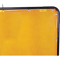 Lavashield Curtain, 68.5" x 68.5", High Transparency, Yellow Absolute Business Supply
