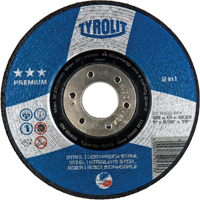 Premium 2-in-1 Grinding Wheel, 4-1/2" x 9/32", 7/8" Arbor, Type 27 Absolute Business Supply
