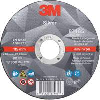 Meule &agrave; tronçonner Silver, 4-1/2" x 0,045", Arbre de 7/8", Type 1, C&eacute;ramique, 13 300 Tr/min Absolute Business Supply