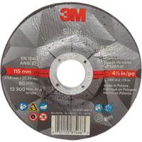 Meule &agrave; tronçonner Silver, 4-1/2" x 0,045", Arbre de 7/8", Type 27, C&eacute;ramique, 13 300 Tr/min Absolute Business Supply