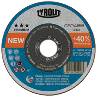 Cerabond Cutting Disc, 5" x 0.045", 7/8" Arbor, Type 1, Ceramic, 12250 RPM Absolute Business Supply