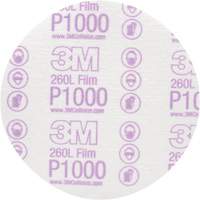 Hookit Finishing Film Disc, 6" Dia., P1000 Grit, Aluminum Oxide, Film Absolute Business Supply